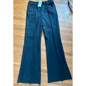 NEW Pernille x Mango Black Wide Leg‎ Trousers High Waist Tailored Pants Sz 6